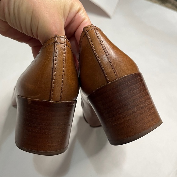 Tory Burch Tan New Janey Leather Block Heel Pump 6.5 - Picture 7 of 11